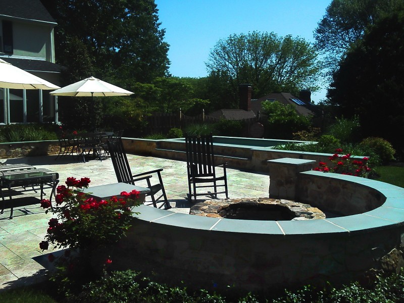 4 Stenger - AdaM Raised Beam Swimming Pool a Bluestone Patio Fire Pit Gladwyne 519
